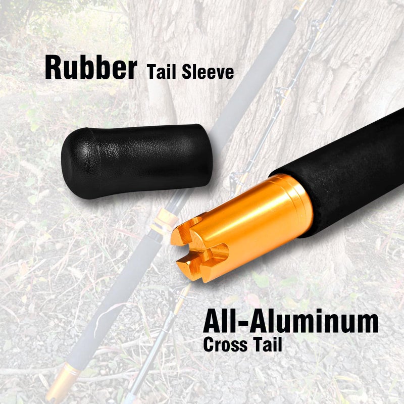 Fiblink 1-Piece/2-Piece Saltwater Offshore Heavy Trolling Rod Big Game Roller Rod Conventional Boat Fishing Pole (5 Feet 6 Inch, 30-50 lb/50-80 lb/80-120 lb) (50-80 lbs) - Image 5